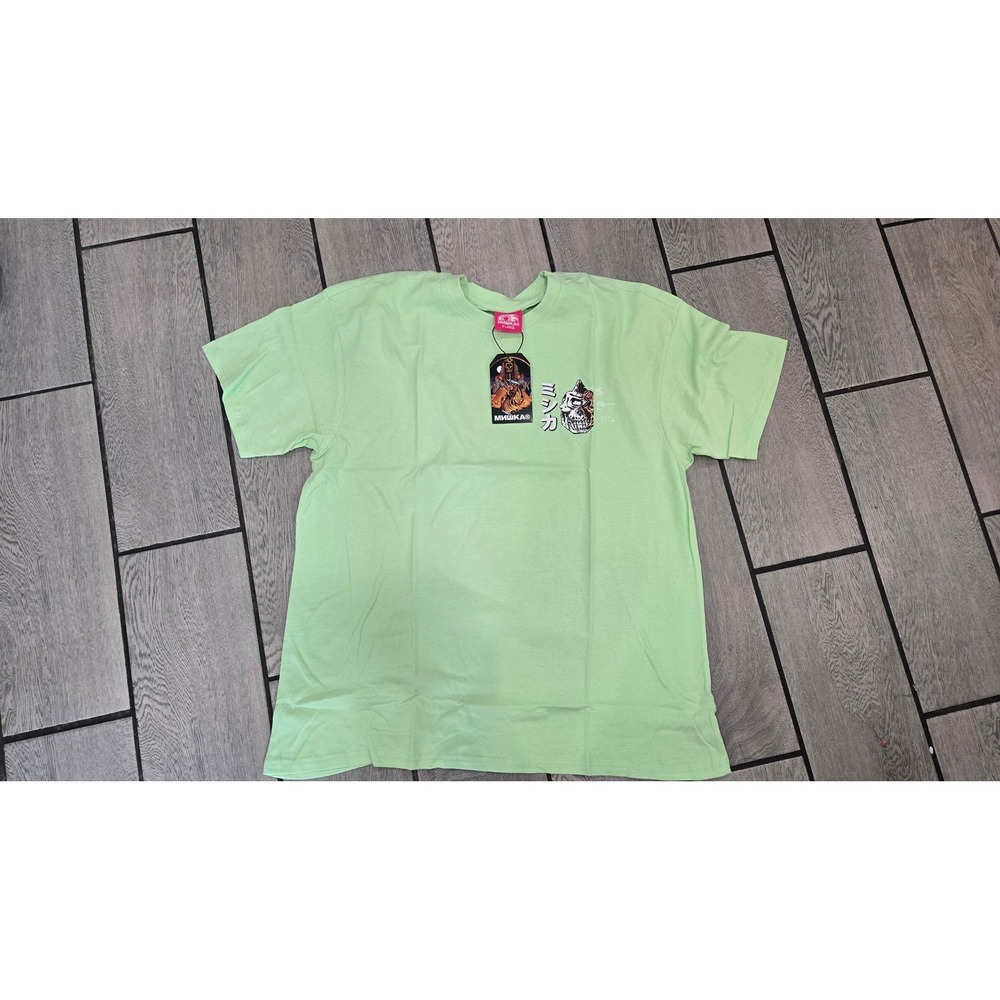Mishka NYC Mens Skull Graphic T-Shirt Green Large MSK-166 NWT